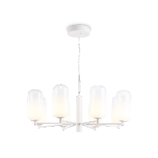 Подвесной светодиодный светильник Ambrella light LH11109/8 WH/FR белый/белый матовый 28W 3000K D720*280
