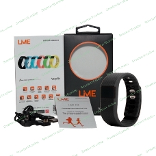 Фитнес-браслет Lime Lime 102 черный Шагомер, Подсчет калорий, Умные часы, Будильник, черный ремешок (550113)