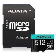 Флеш карта MICRO SDXC 512Gb W/AD. AUSDX512GUI3V30SA2-RA1 ADATA