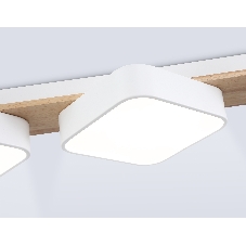 Светильник Ambrella light FL4877/3 WH/WD белый/дерево 54W 3000-6000K 680*200*70 (без ПДУ)