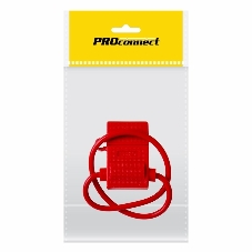 Держатель предохранителя PROconnect, тип вилочный, красный, 1 шт., пакет БОПП Держатель предохранителя PROconnect, тип вилочный, красный, 1 шт., пакет БОПП