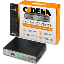 Приставка для цифрового ТВ Cadena CDT-2351SB черный, DVB-T2, DVB-T, HDMI, USB 2.0