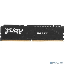 Оперативная память Kingston Fury Beast, DDR5, 16GB (1x16GB), 5600MHz, CL40, DIMM, с радиаторами, черный