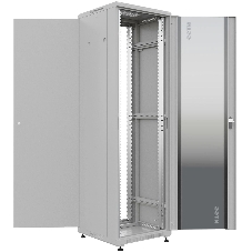Шкаф коммутационный NTSS Премиум (NTSS-R18U6060GS) напольный 18U 600x600 мм пер. дв. стекл металл 900 кг серый 510 мм 903 мм IP20