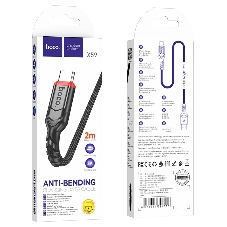 Кабель USB2.0 Hoco AM/Type-C, 3А, X59, 2м, черный, коробка
