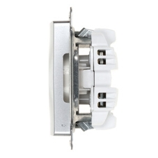 Механизм розетки 1-м СП Glossa 16А IP20 без заземл. алюм. SchE GSL000341