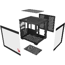 Компьютерный корпус Bloody CC-121 черный без БП mATX 7x120мм 1xUSB 2.0 1xUSB 3.0 audio