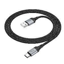 Кабель USB2.0 Hoco AM/Type-C, 3А, X102, 1м, черный, коробка