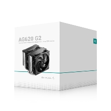Кулер для процессора DEEPCOOL AG620 G2 LGA1954/1851/1700/AM5/AM4 (9шт/кор, TDP 270W, PWM, DUAL Black Fan 120mm, 6 тепл. трубок, черный) RET