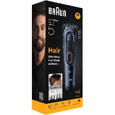 Машинка для стрижки Braun HC5550 черный (насадок в компл:2шт)