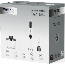 Блендер погружной Red Solution HB2909 черный/стальной, 900 Вт, 1 скорость, турбо