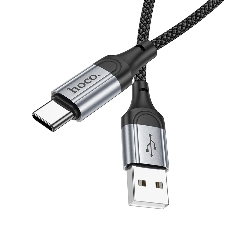 Кабель USB2.0 Hoco AM/Type-C, 3А, X102, 1м, черный, коробка