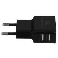 Сетевое зарядное устройство Cablexpert MP3A-PC-12 100/220V - 5V USB 2 порта, 2.1A, черный