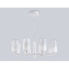 Подвесной светодиодный светильник Ambrella light LH11109/8 WH/FR белый/белый матовый 28W 3000K D720*280