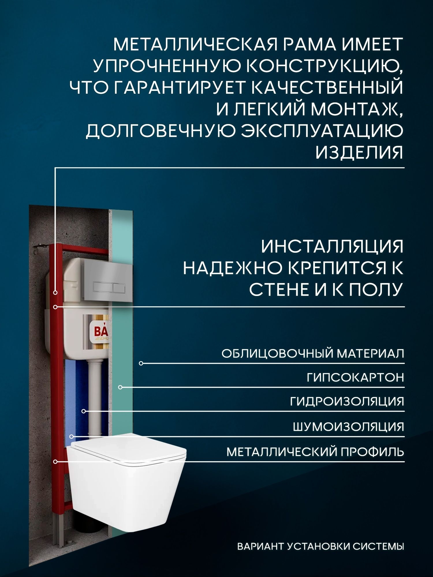 Комплект BAU 6 в 1: рамная инсталляция BAU NEO 45 для подвесного унитаза, унитаз подвесной безободковый вихревой Bau Stil Hurricane, быстросъемное тонкое сиденье дюропласт микролифт, клавиша смыва BAU Pulse, серый металлик/вставка хром
