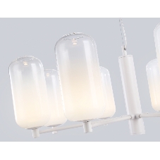 Подвесной светодиодный светильник Ambrella light LH11109/8 WH/FR белый/белый матовый 28W 3000K D720*280