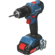Дрель-шуруповерт DongCheng DCJZ2050, 20 В, 2 Ач, 50 Нм, бесщеточный