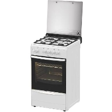 Плита газовая Darina 1B1 GM 441 018 W белый/черный, конфорок 4 шт, духовка 50 л, 50 см x 85 см x 51 см