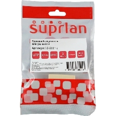 Адаптер Suprlan 10-0337-1, проходн. Keystone RJ45 кат.5E UTP, бежевый