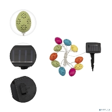 Каскад Lamper Эклектика 4 м LED с выносной солнечной панелью 2 м и аккумулятором, теплое белое свечение