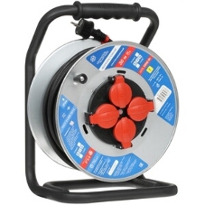 Удлинитель на мет. катушке “Power Cube” IP44 16А 30 м резина 3x1,5 мм2 4 роз. с/з