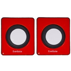 Акустическая система 2.0 ExeGate EX289920RUS Disco 140 Red (питание USB, 2х3Вт (6Вт RMS), 100-20000Гц, красный)