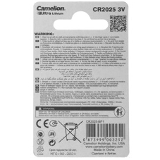 Элемент питания литиевый Camelion CR CR2025 BL-1 (блист.1шт)