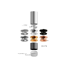 Корпус светильника C6356 SBK черный песок D60*H200mm MR16 GU5.3