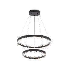 Подвесной светодиодный светильник Ambrella light FL5865/2 BK черный 45W 3000K/4200K/6400K D600/400*830 (без ПДУ)
