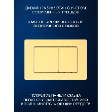 Инсталляция с унитазом комплект BAU IDEAL 6 в 1: унитаз подвесной безободковый торнадо Bau Dream 51х35, быстросъемное сиденье микролифт, кнопка смыва BAU Lightзолото