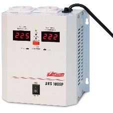 Стабилизатор напряжения Powerman AVS 1000P White (1000ВА,8А,КПД 98%, циф. индикация вх./вых. напряж.)