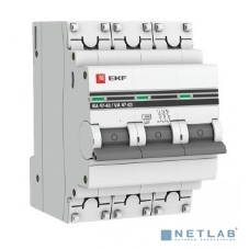 Выключатель автоматический EKF mcb4763-3-20C-pro 3P 20А (C) 4,5kA ВА 47-63 EKF PROxima