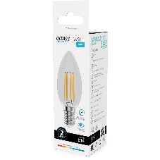 Лампа филам. Gauss Filament 10Вт цок.:E14 свеча св.свеч.бел.нейт. (упак.:10шт) (32120)