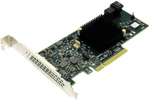 RAID-контроллер Broadcom LSI MegaRAID SAS 9341-4i SGL (LSI00419/05-26105-00(H) PCIe 3.0 x8 LP, SAS/SATA 12G, RAID 0,1,5,10,50, 4port(1хint SFF8643), 3008ROC, 5,