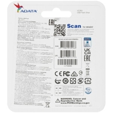Флешка USB ADATA UC300 (ACHO-UC300-64G-RBK/GN), 64Gb, Type-C USB 3.2, R/W 100/30, черный/зеленый