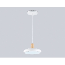 Светильник Ambrella light FL4838 WH/WD белый/дерево 24W 3000-6000K D200*800 (без ПДУ)