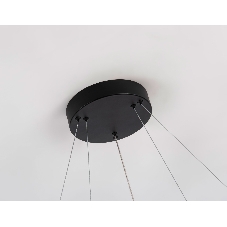 Подвесной светодиодный светильник Ambrella light FL5865/2 BK черный 45W 3000K/4200K/6400K D600/400*830 (без ПДУ)