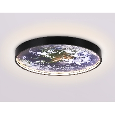 Настенно-потолочный светодиодный светильник Ambrella light FW11132 BK черный 18W LED 3000-6400K D300*38