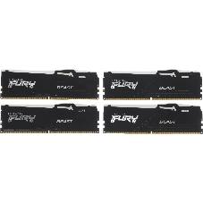 Оперативная память Kingston Fury Beast, DDR5, 64Gb (4x16GB), 5200MHz, CL40, DIMM, с радиаторами, RGB, черный