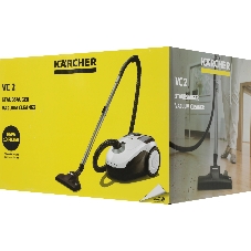 Пылесос Karcher VC 2 белый/черный, 400/700 Вт, уборка сухая, пылесборник мешок 2.8 л