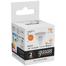 Лампа светодиодная Gauss LED Elementary MR16 GU5.3 7W 530lm 3000K 1/10/100 0