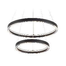 Подвесной светодиодный светильник Ambrella light FL5865/2 BK черный 45W 3000K/4200K/6400K D600/400*830 (без ПДУ)