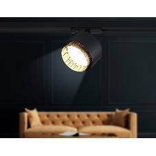 Трековый однофазный светильник Ambrella light GL5381 BK/GD черный/золото GX53 max 12W D95*130