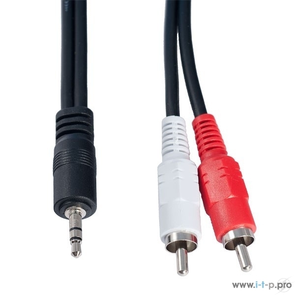 Кабель PERFEO Jack 3.5 мм вилка - 2xRCA вилка, 1,5 м. (J2002)
