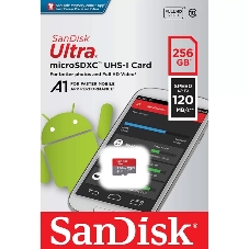 Флеш карта microSD 256Gb SanDisk microSDXC Class 10 Ultra UHS-I U1 A1 120Mb/s