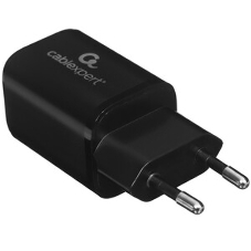 Сетевое зарядное устройство Cablexpert MP3A-PC-43, 30Вт, 3А, быстрая зарядка QC3.0/PD, 2 порта: USB и Type-C, черный, пакет