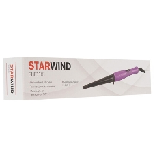 Щипцы для завивки волос Starwind SHE3101 фиолетовый, 13-19 мм, 200 °C, 1 режим