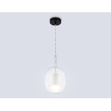 Подвесной светильник Ambrella light LH11121 BK/WH/CL черный/белый/прозрачный E27 max 60W D175*310