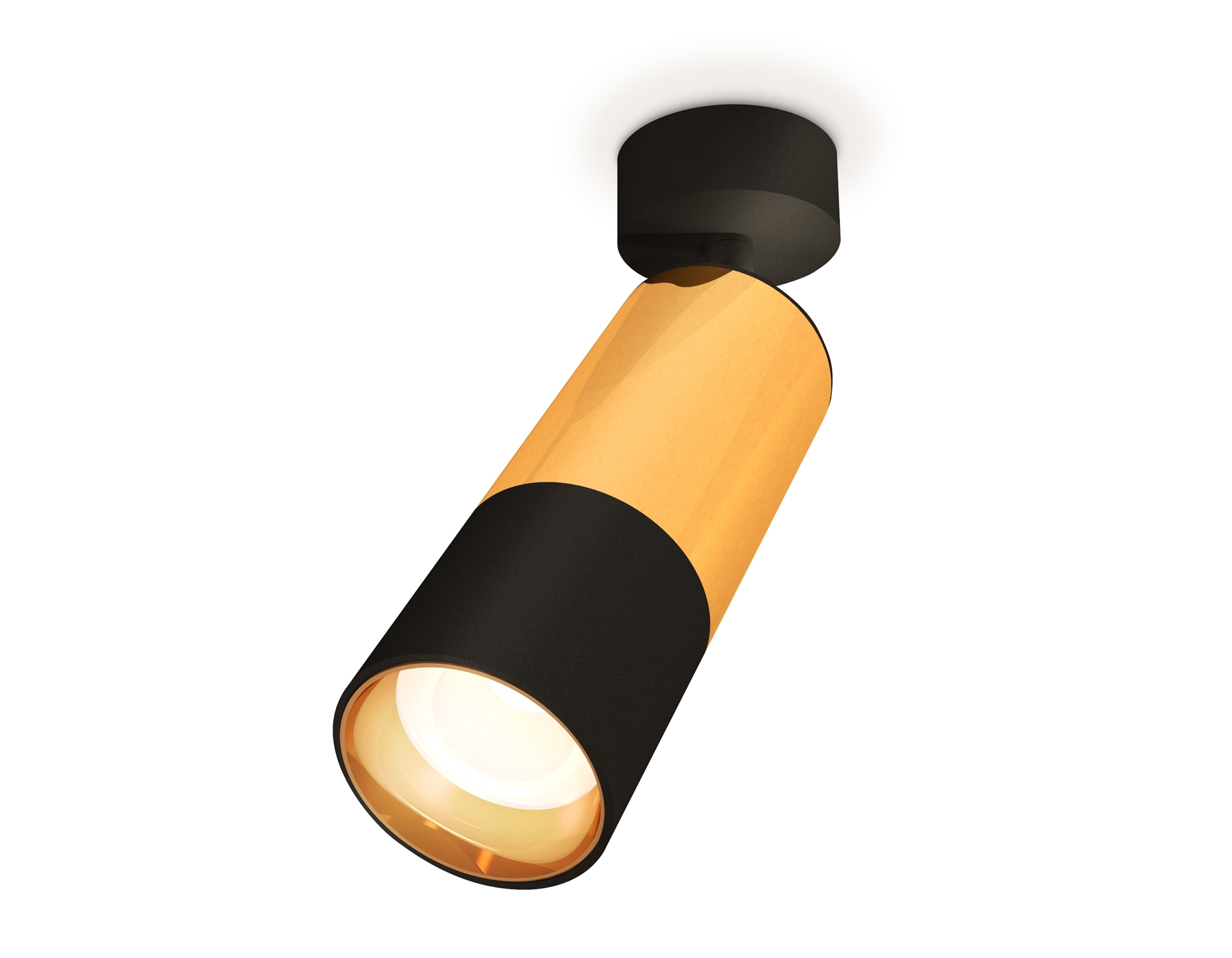Комплект поворотного светильника Ambrella light XM6302010 SBK/PYG черный песок/золото желтое полированное MR16 GU5.3