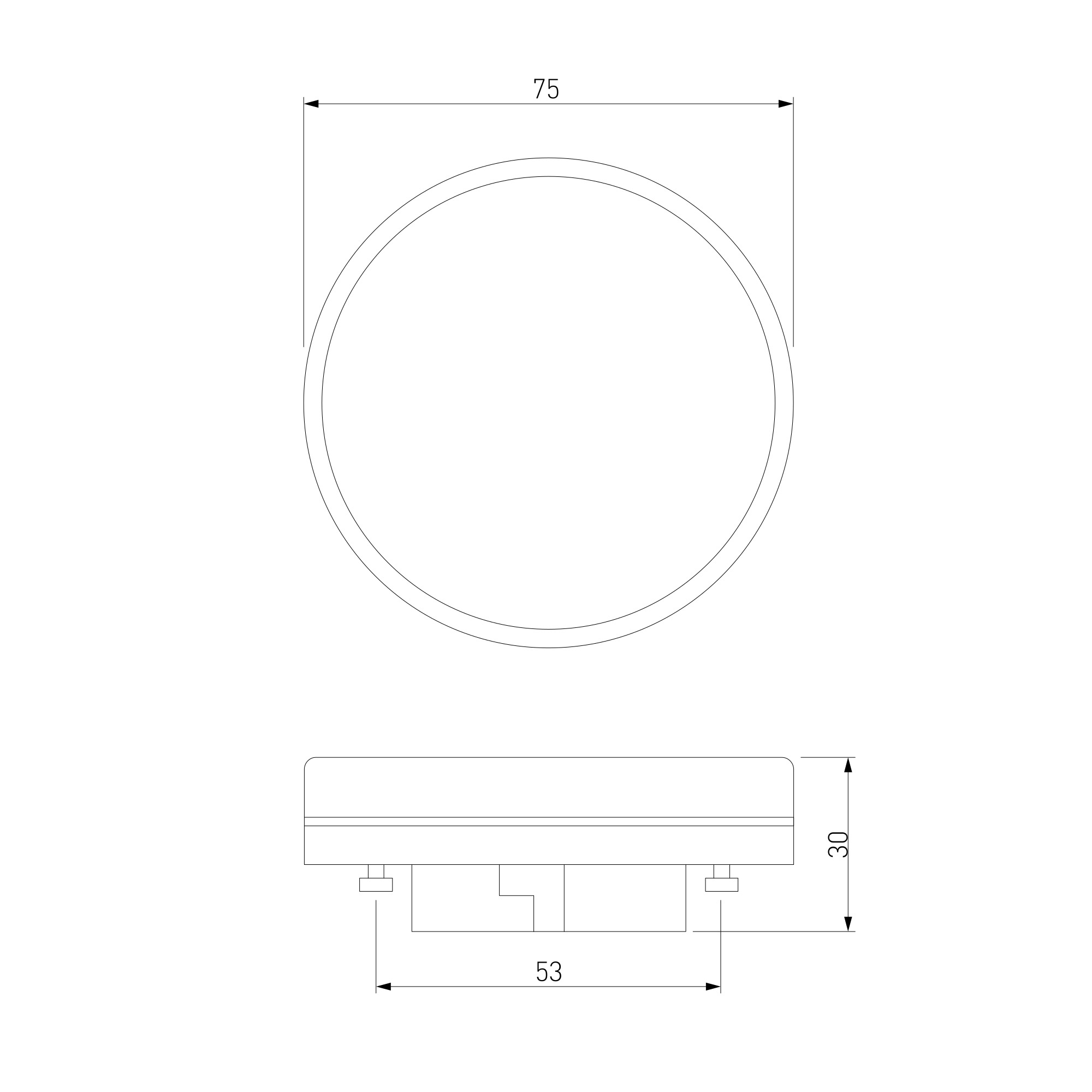 BLGX5314 / Светодиодная лампа GX53 LED PC 15W 4200K